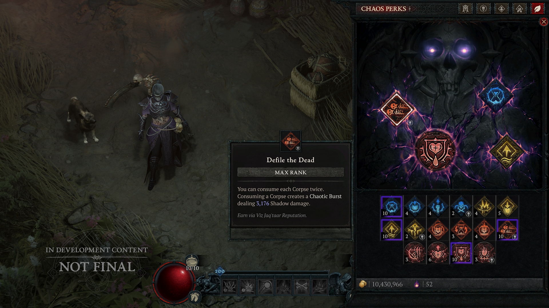 Diablo 4 Chaos Perks menu