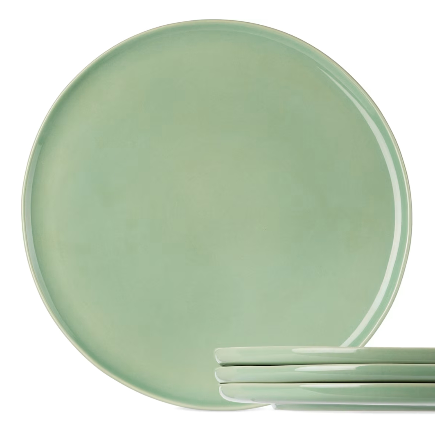 The Conran Shop, Green Luna Dinner Plate Set, 4 Pcs