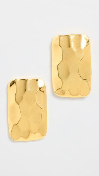 Amelie Hammered Rectangle Earrings