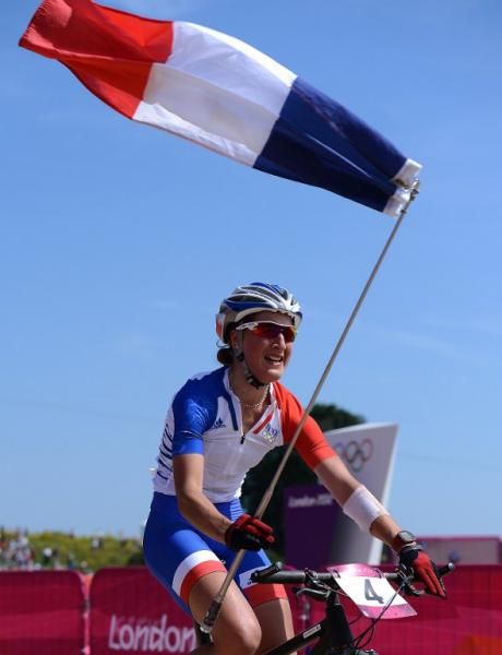Julie Bresset (France) rides to an Olympic gold medal.
