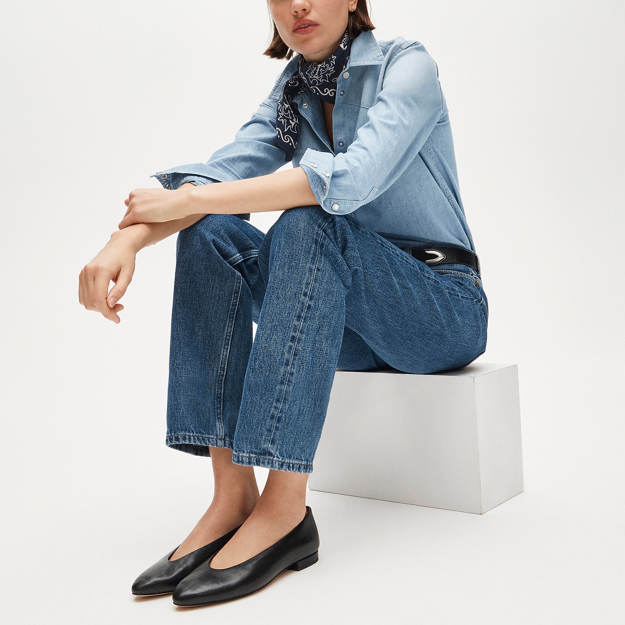 J.Crew, Bea Ballet Flats in Leather