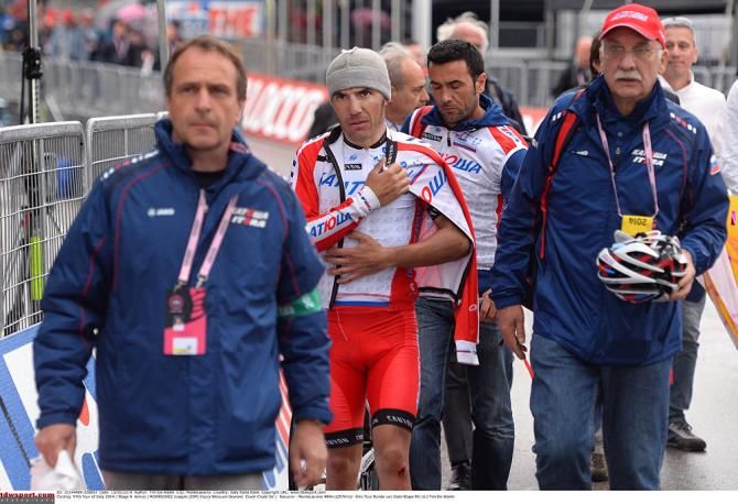 It didn't look good for Joaquim Rodriguez after the finish