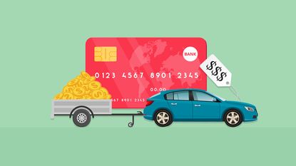 Illustration of a car and credit card