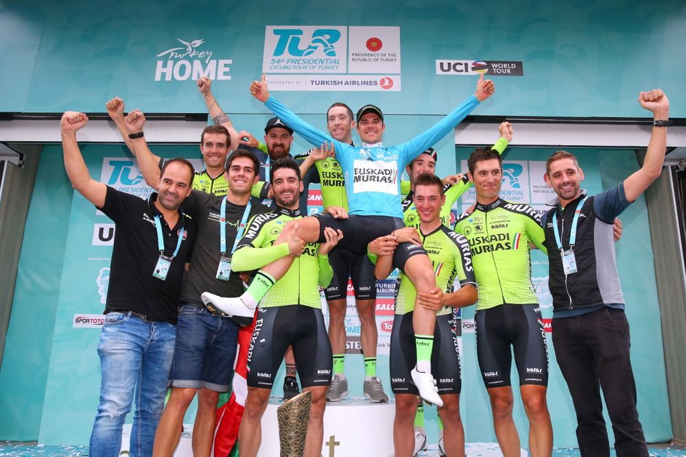 Euskadi-Murias celebrate their Tour of Turkey win