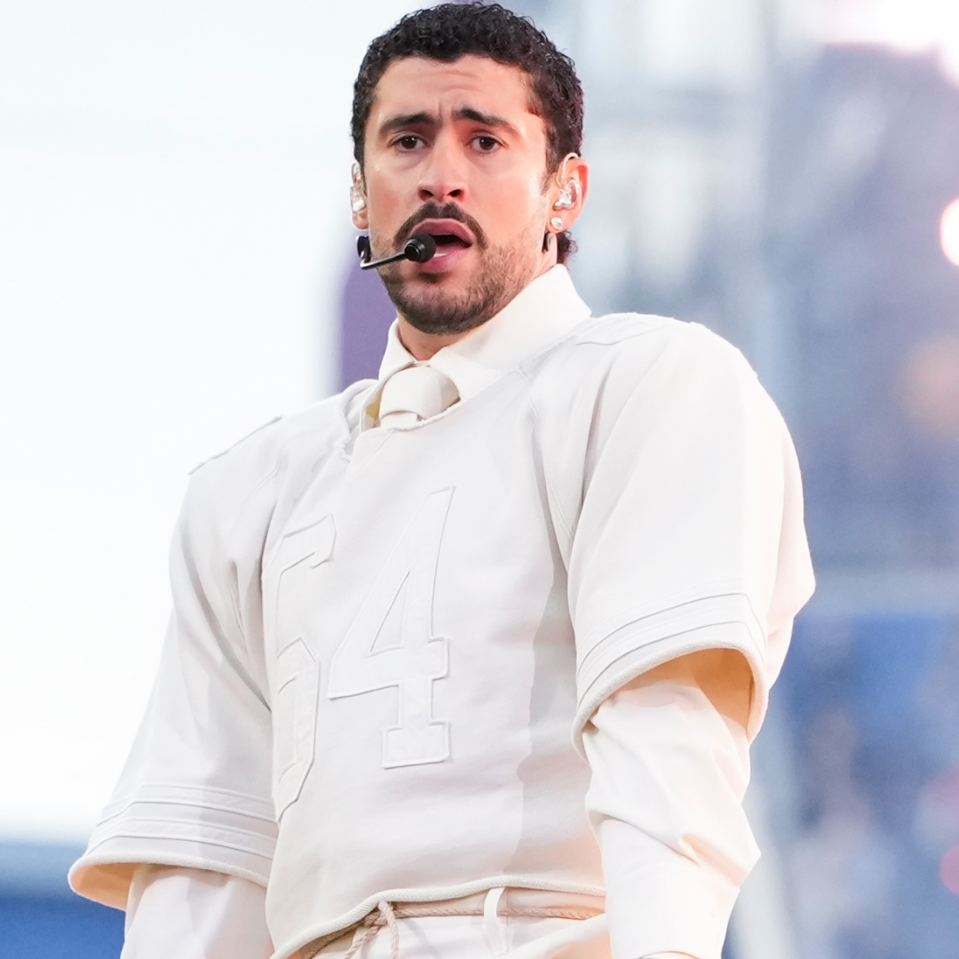 Bad Bunny performed during the Super Bowl Halftime Show in sneakers from his brand-new Adidas collaboration 