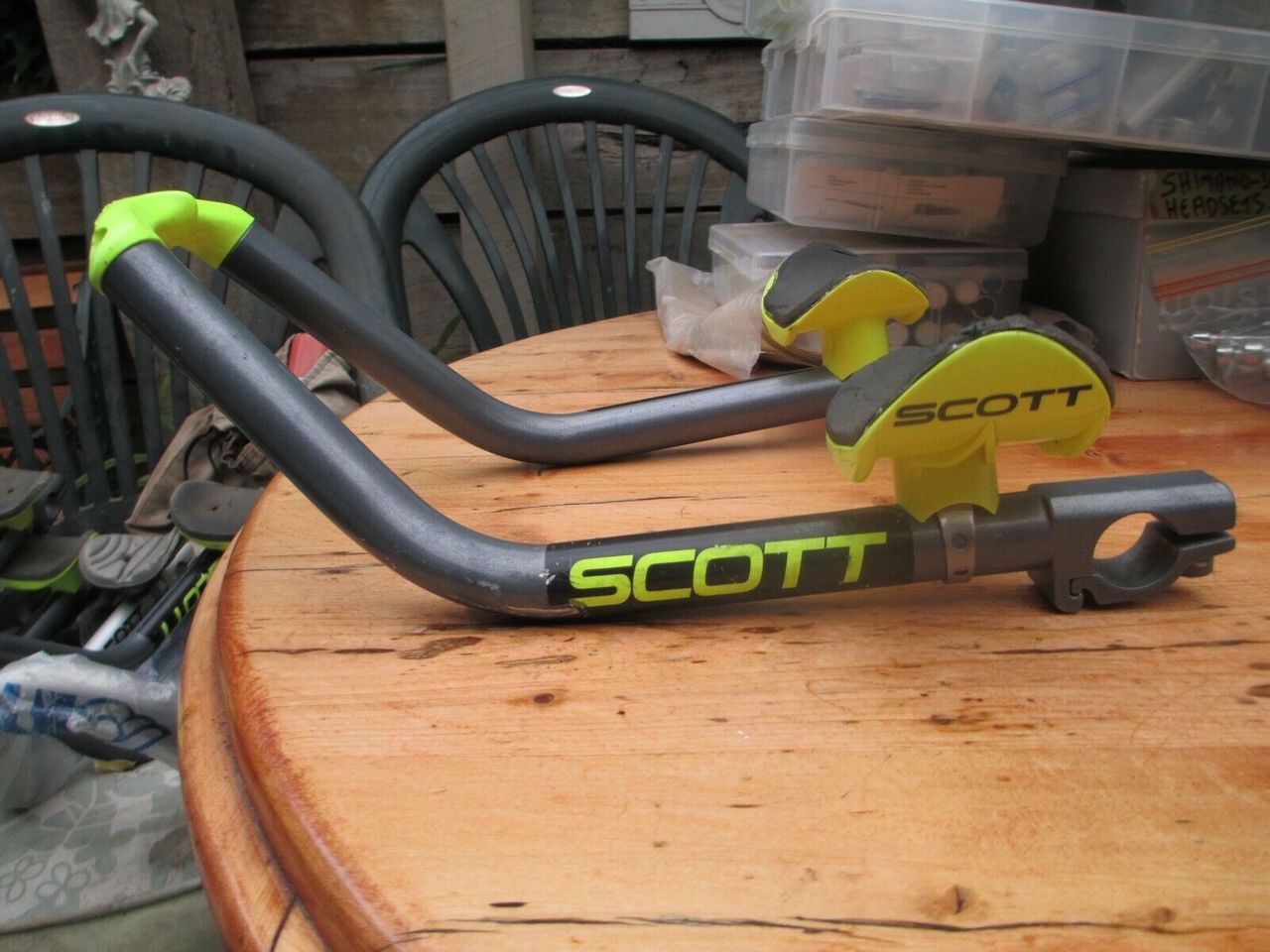 Some circa 1990 Scott clip-on 'tri' bars on eBay