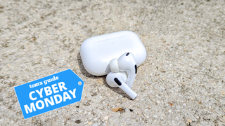 Image of Apple's AirPods Pro 2 with a Cyber Monday tag