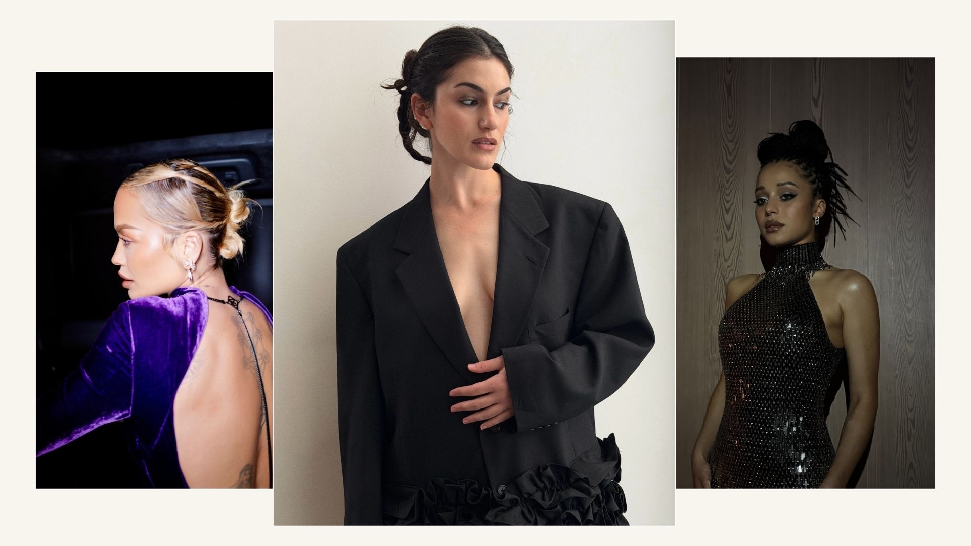 A collage of twisted hairstyles