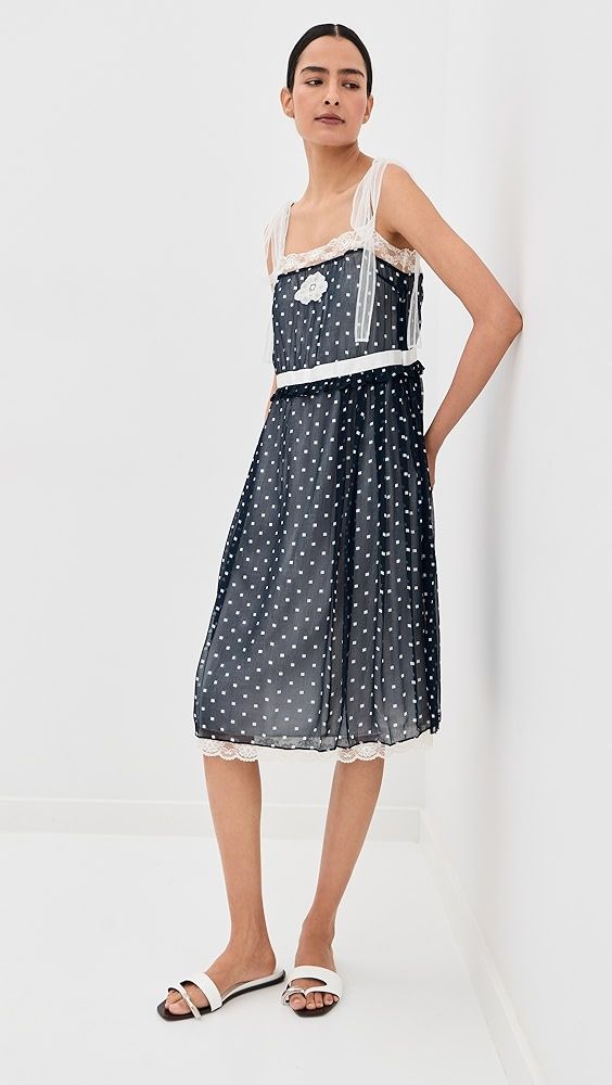 Marc Jacobs Ribbon Strap Chiffon Dress