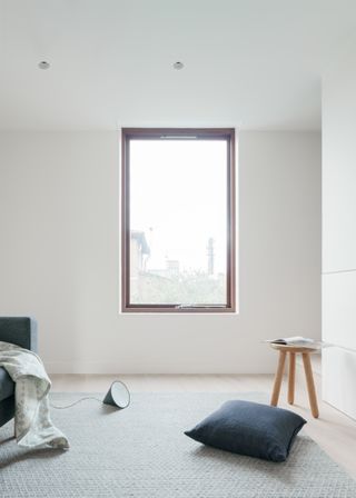 minimalist bedroom in lloyd eist house in south london