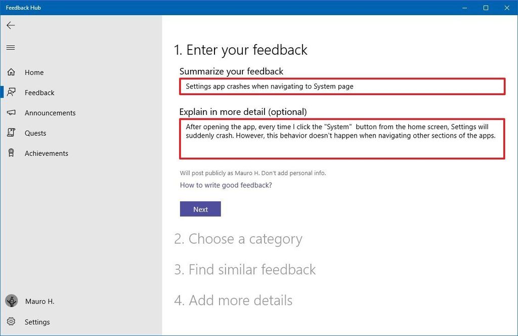 How to send feedback about Windows 10 to Microsoft Windows Central