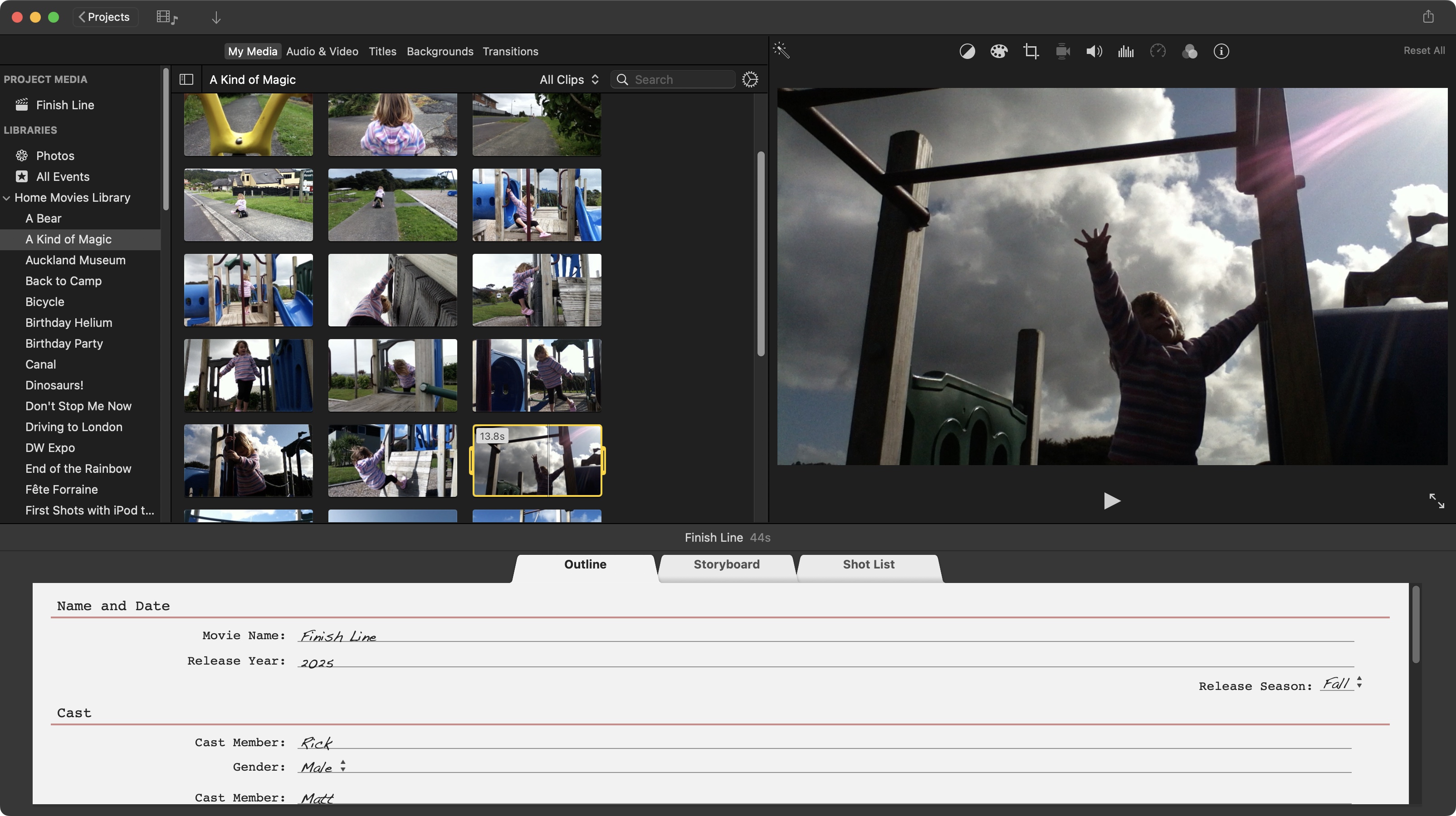 Step by Step screenshot for iMovie tutorial