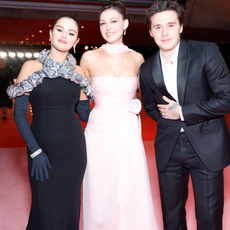 Selena Gomez, Nicola Peltz Beckham and Brooklyn Peltz Beckham attend the Academy Museum of Motion Pictures 3rd Annual Gala Presented by Rolex at Academy Museum of Motion Pictures on December 03, 2023 in Los Angeles, California.