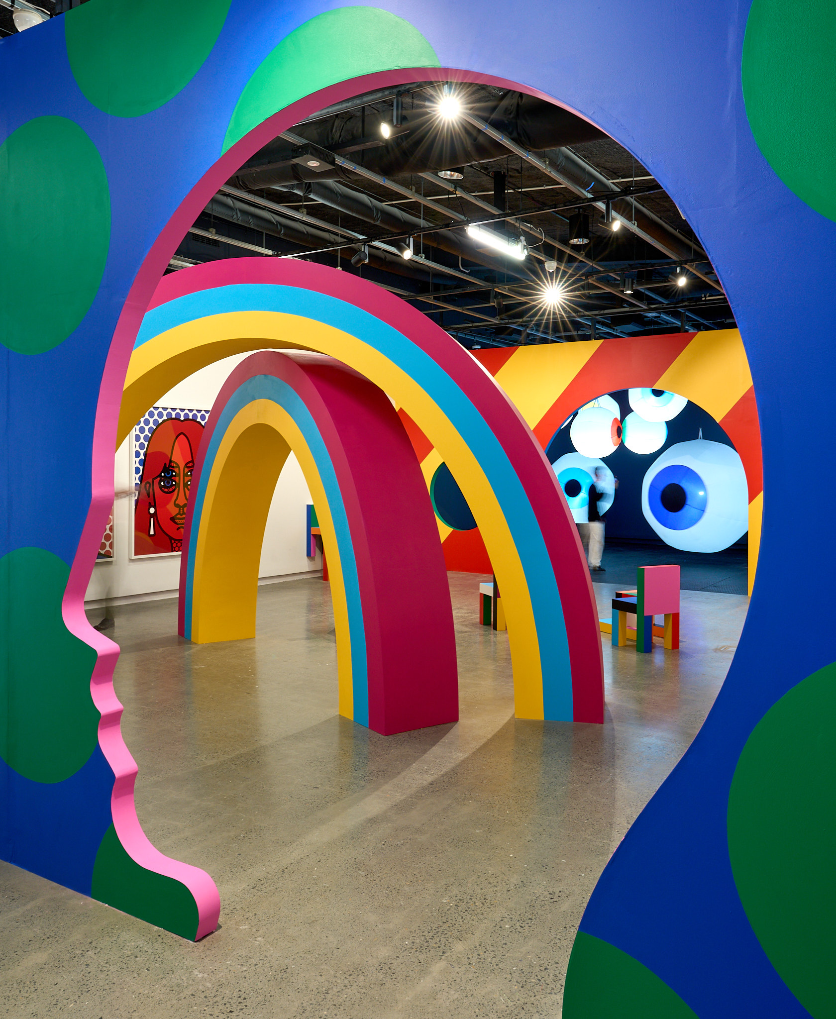 Craig and Karl colourful installations in Brisbane