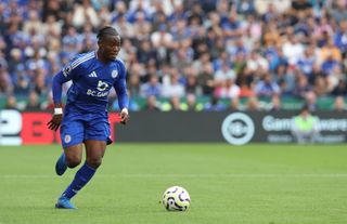 Leicester squad for 2024/25 LEICESTER, ENGLAND - AUGUST 31: Leicester City's Abdul Fatawu during the Premier League match between Leicester City FC and Aston Villa FC at The King Power Stadium on August 31, 2024 in Leicester, England. (Photo by Stephen White - CameraSport via Getty Images)