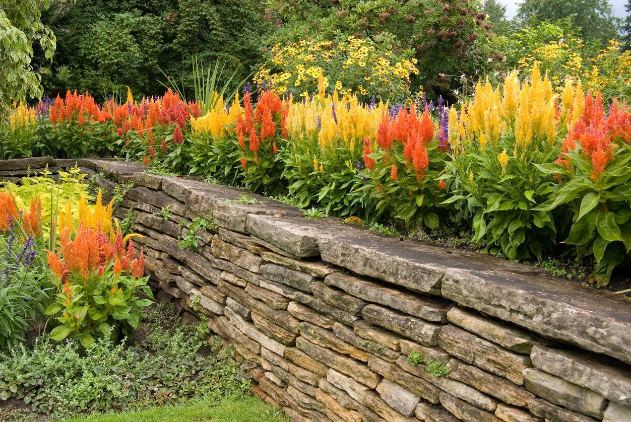 Stone Wall In The Garden