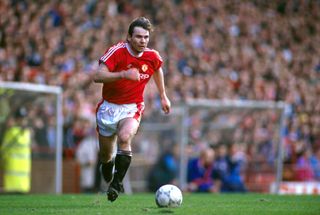 Brian McClair in action for Manchester United against Luton Town in March 1991.