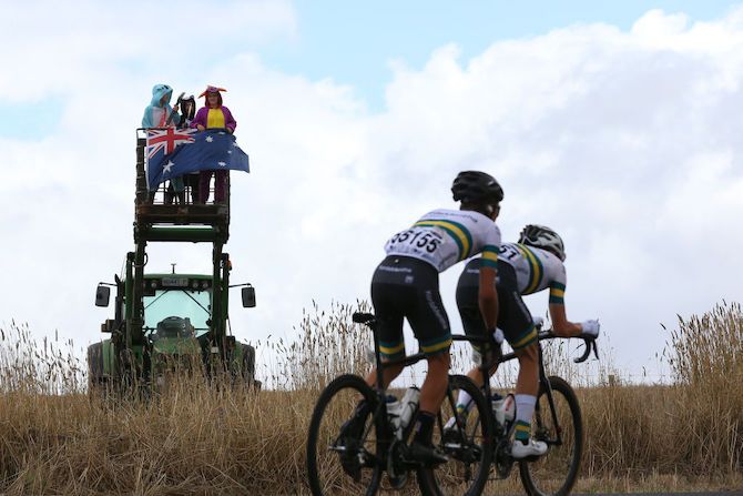 A fine manage point to watch the breakaway go past from