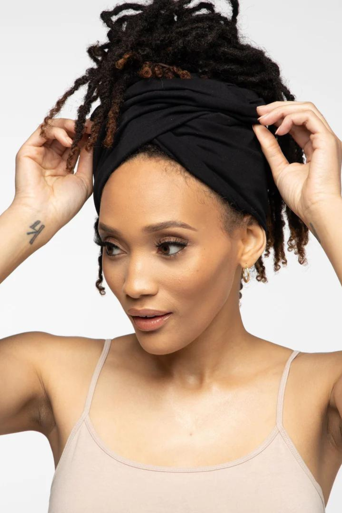 You Go Natural Black Open T-Shirt Turban
