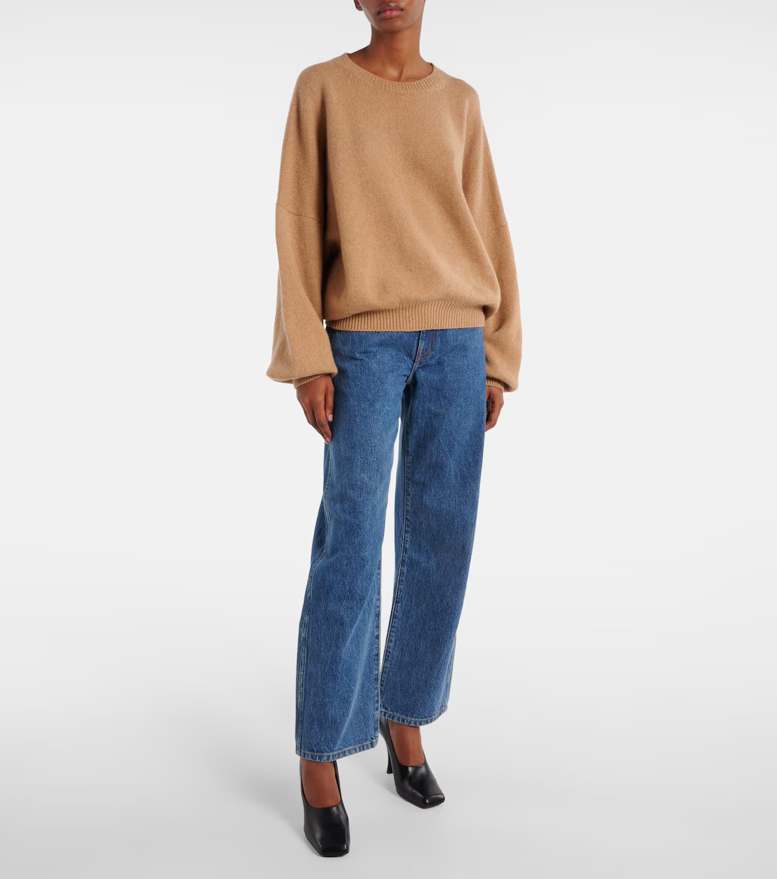 Khaite, Kerrie Mid-Rise Wide-Leg Jeans