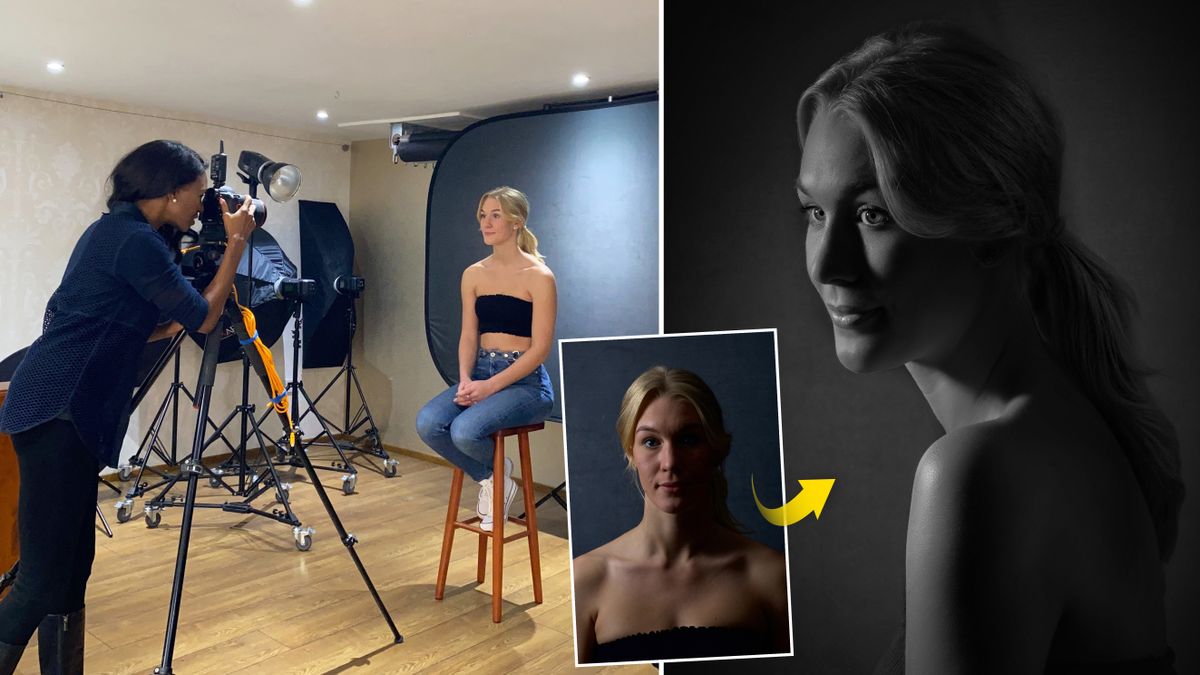 Portrait photography masterclass Part 2 Oneflash Rembrandt lighting