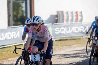 Demi Vollering (Netherlands) at the 2023 Gravel World Championships in Italy on Saturday October 7