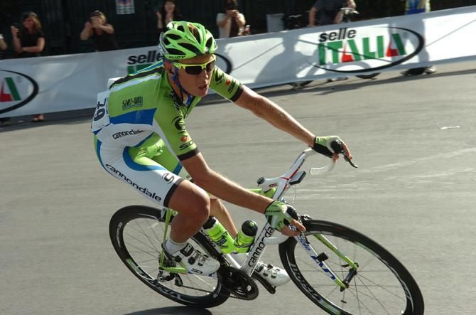 Cameron Wurf spent some time solo off the front