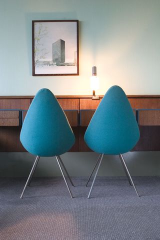 The original 'Drop' chair designed by Arne Jacobsen
