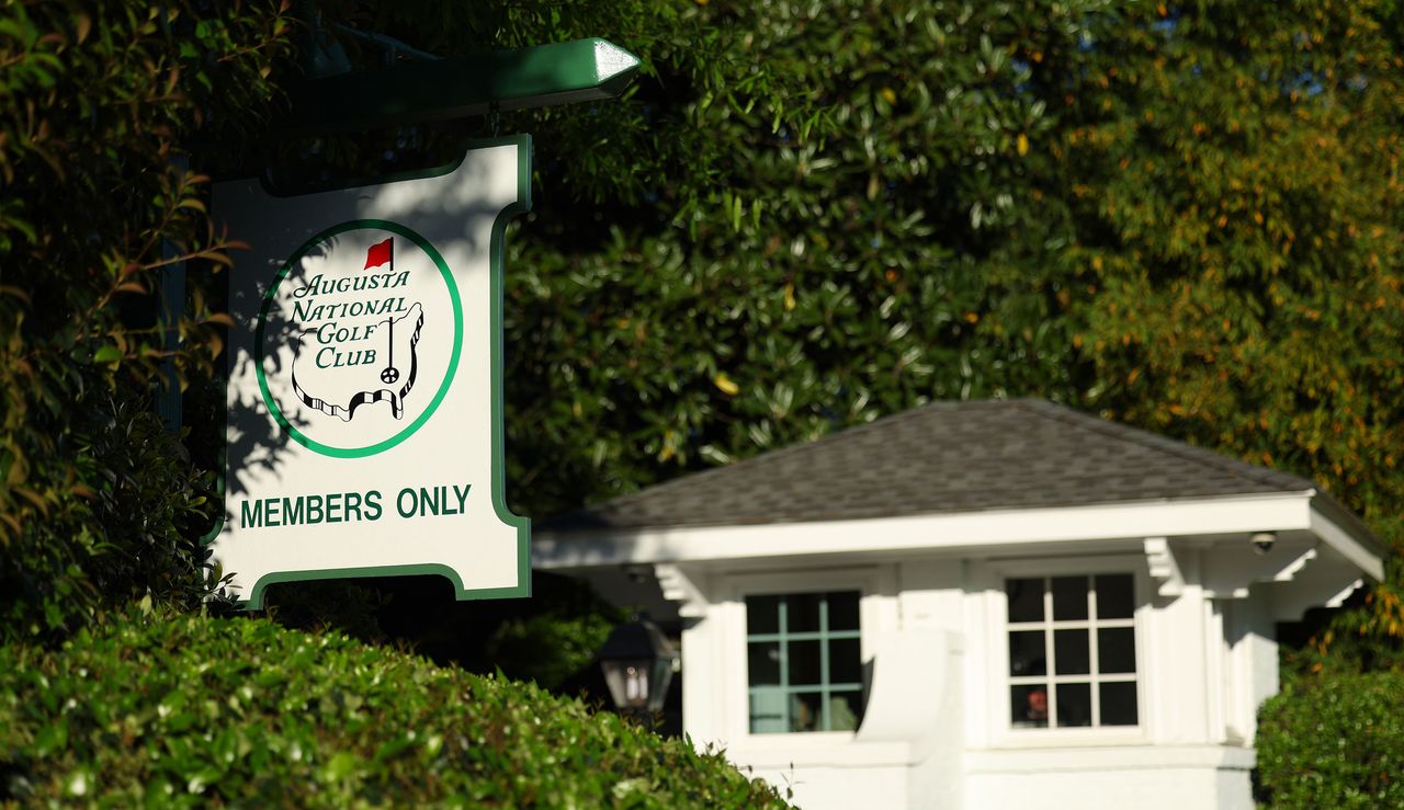 The Augusta National sign on Washington Road