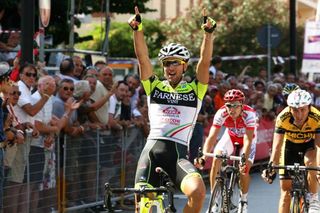 Oscar Gatto (Farnese Vini-Neri Sottoli) wins the Trofeo Matteotti.