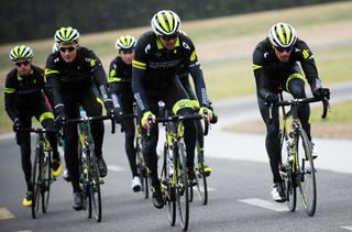 The team rides at Michelin Test Track