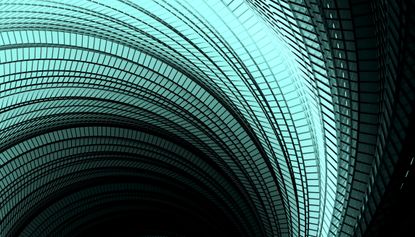 Abstract 3D render with turquose 