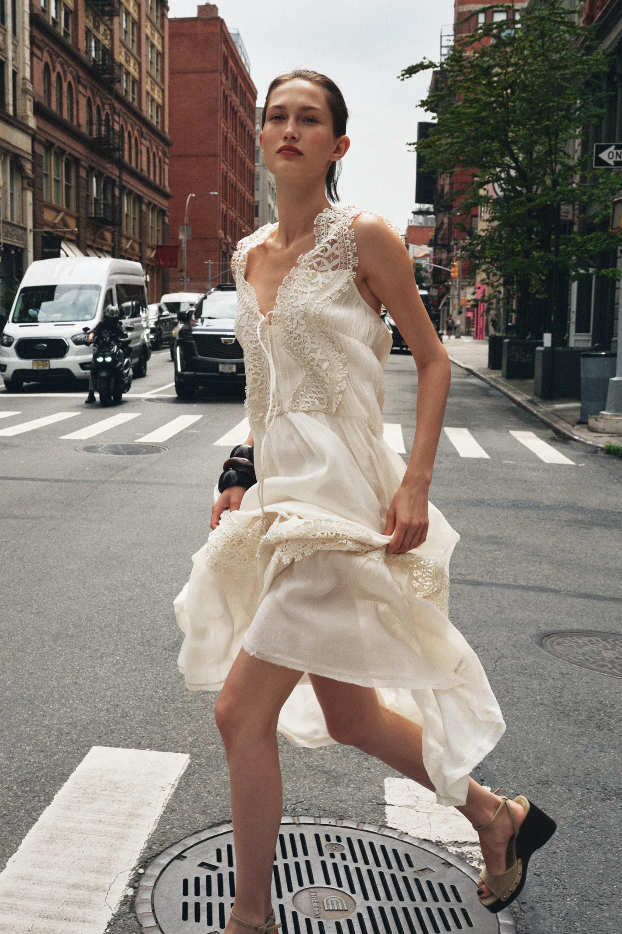 Combined Lace Camisole Dress