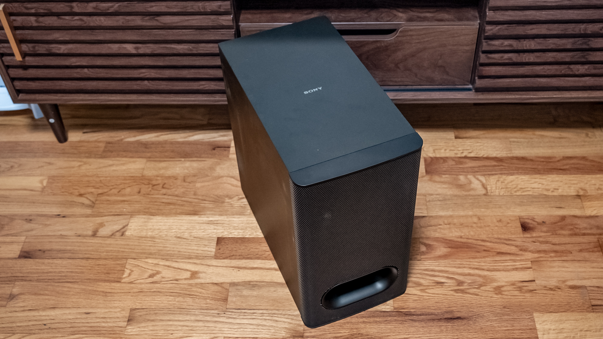 The Sony Bravia Theatre Bar 6 wireless subwoofer