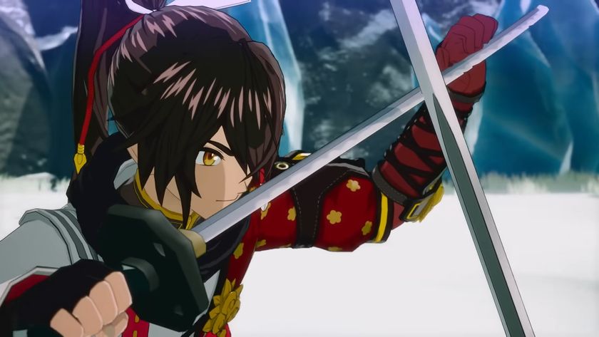 A swordsman in a fight during one of the best Switch 2 games, Rune Factory: Guardians of Azuma. 