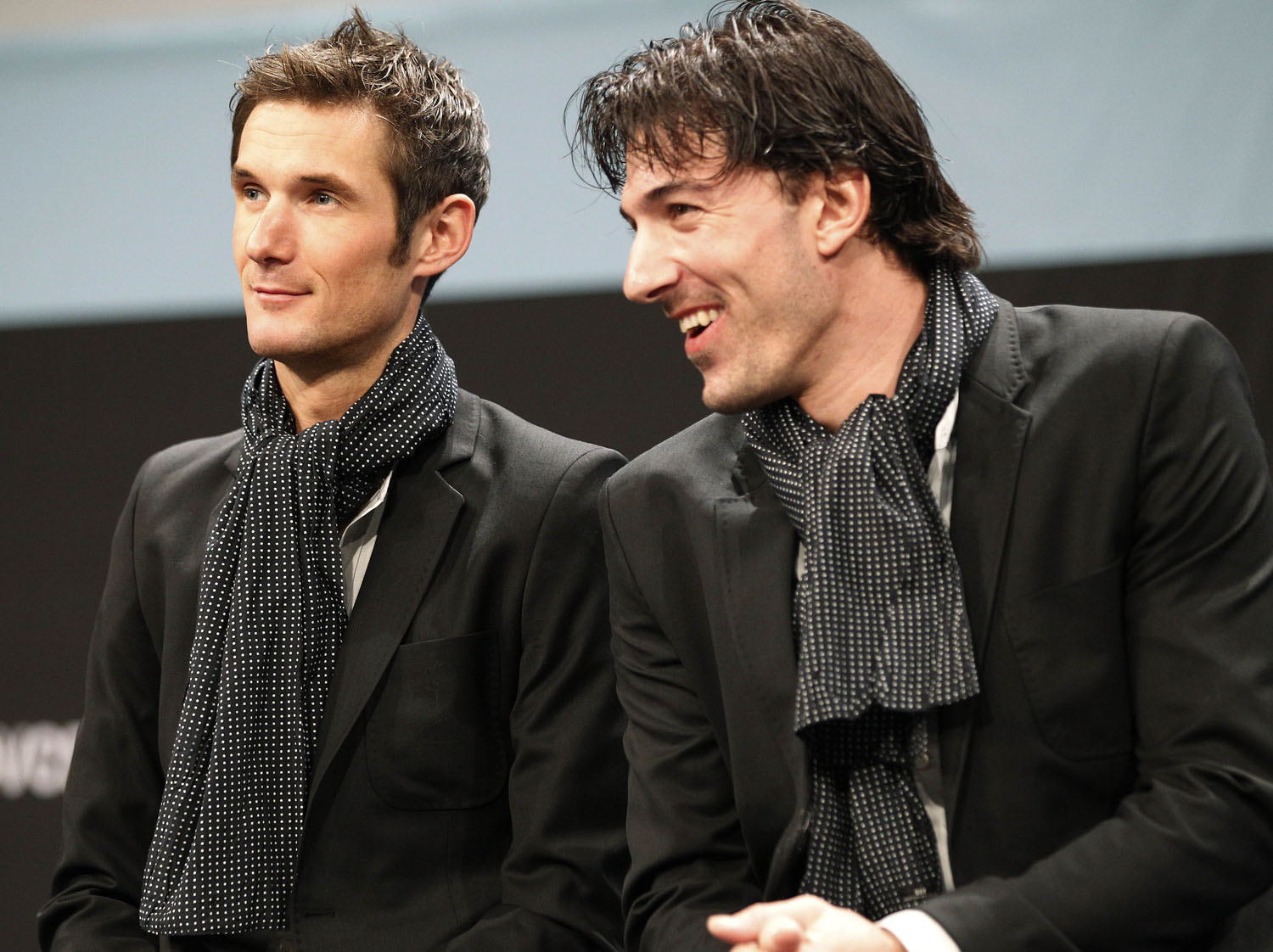 Andy Schleck and Fabian Cancellara, Team Leopard-Trek team presentation, January 2011