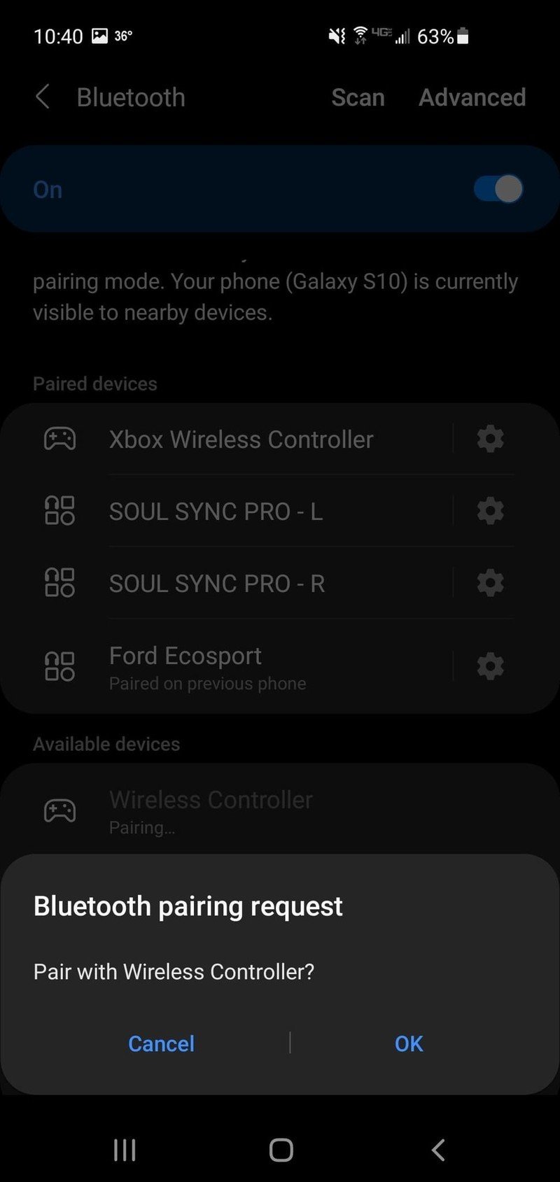 Android Quick Settings Dualsense