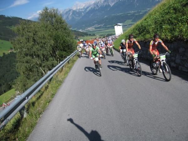 Stage 2 started up a huge paved climb.