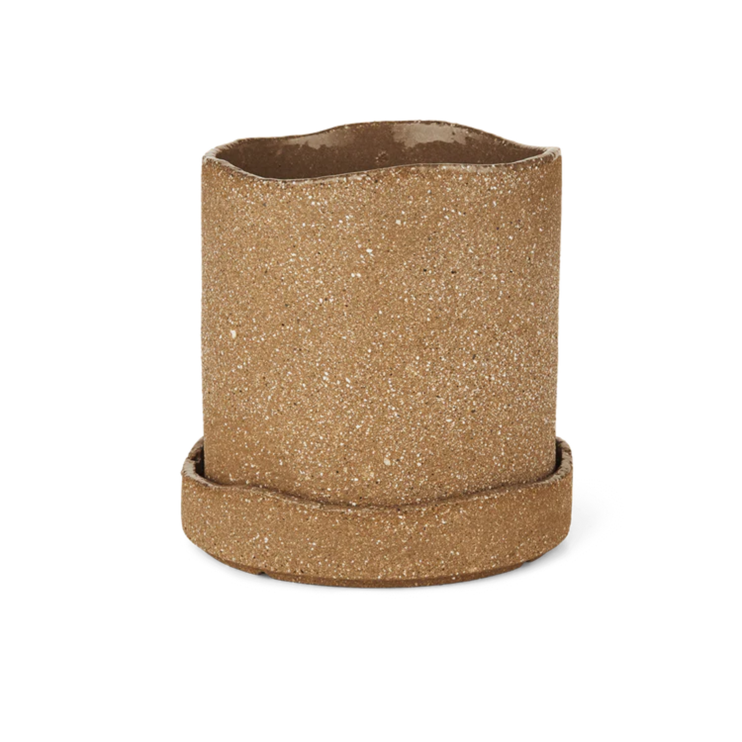 A textured brown planter from Ferm Living