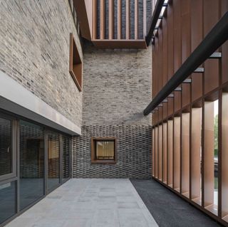 Junshan Cultural Center China - a wood and brick structure