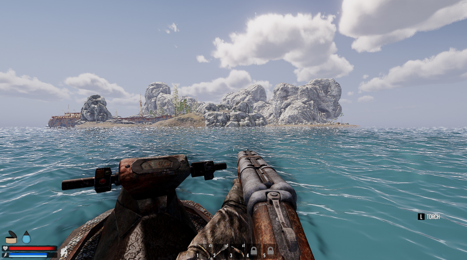 An image from flooded world survival game Sunkenland