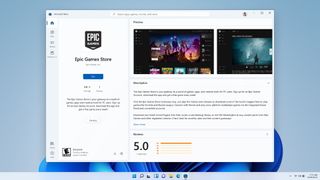 Epic Games Store on the Microsoft Store