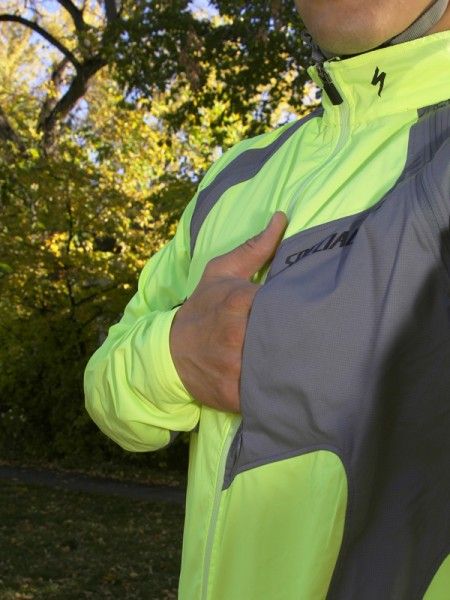 A small chest pocket is just big enough for an energy gel