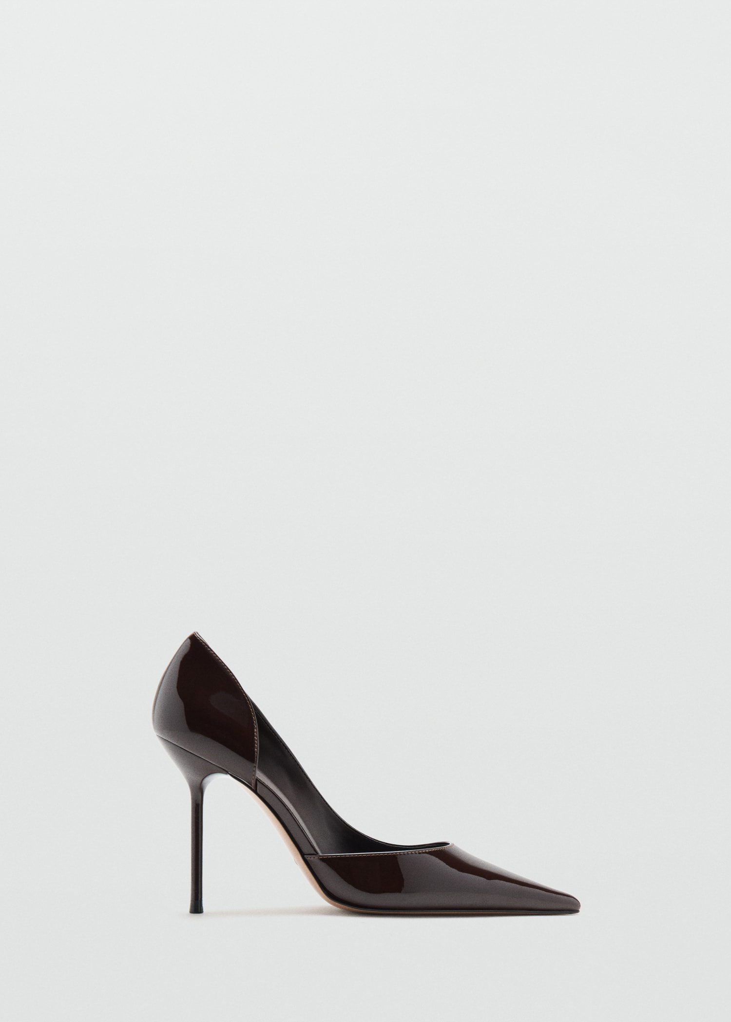 Asymmetrical Patent Leather Court Shoes - Women | Mango Usa