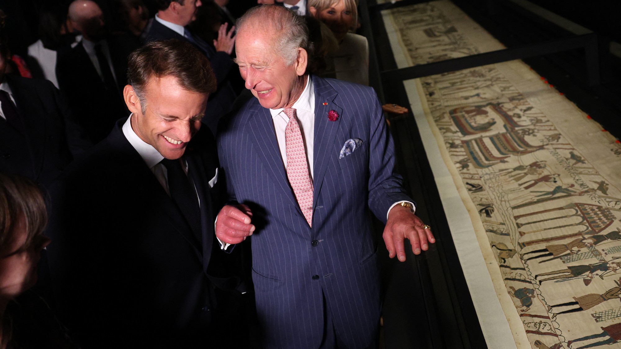 King Charles and Emmanuel Macron