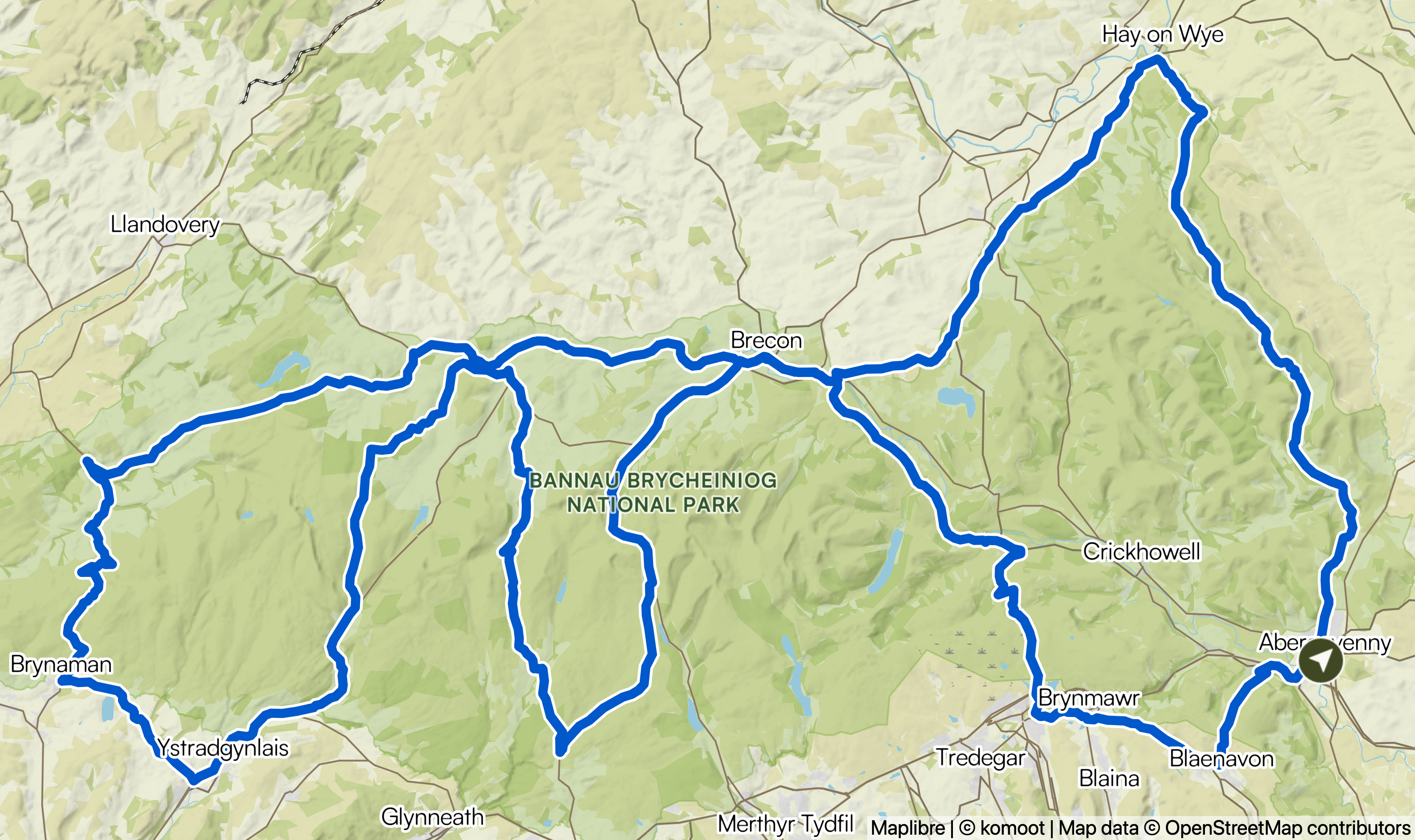 A map of the route