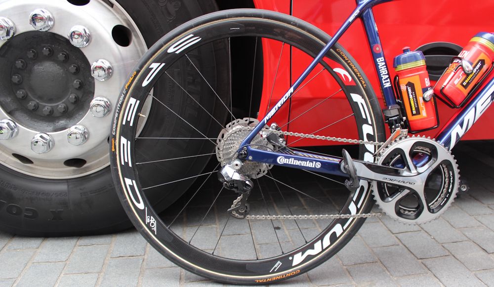 The Fulcrum 40mm aero wheels are the available in either rim or disc version
