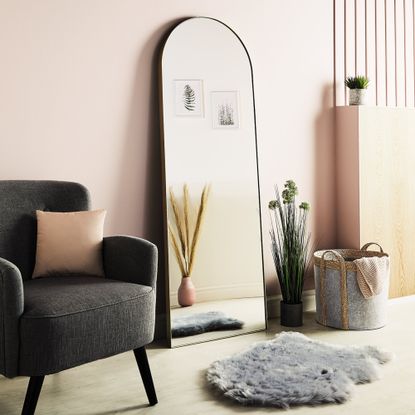 Aldi full length arch mirror in black