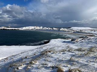A shot of Durness Golf Club during the winter