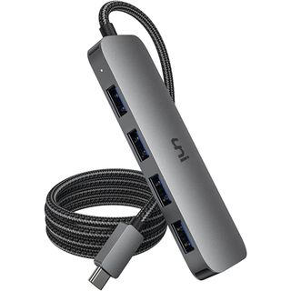 Uni four-port USB-C hub with a 4-foot cable